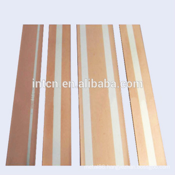 Silver brass clad metal strips